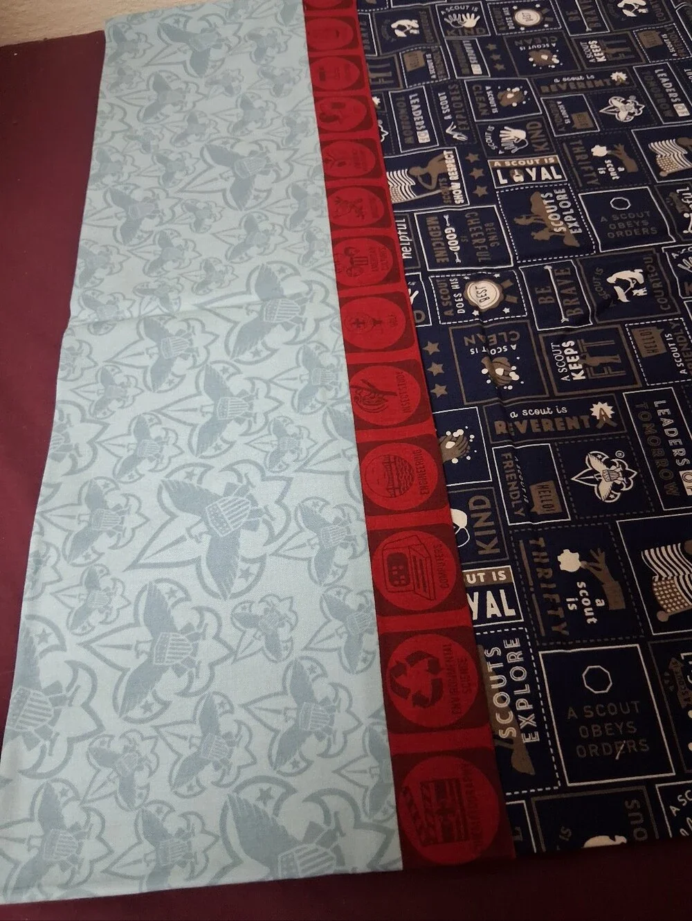 Boy Scout Homemade Standard Size Pillowcase.
